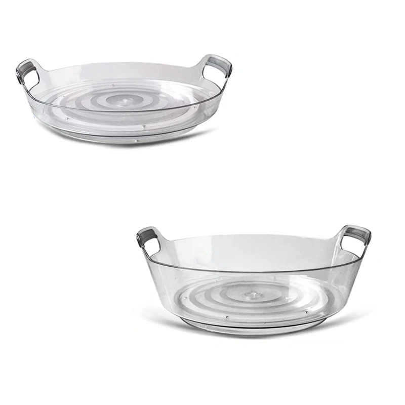 

Вращающийся кухонный Органайзер горячая Распродажа Lazy Susan с ручкой, 2 шт. в упаковке, вращающаяся организация без пропуска для кладовой, полки для специй S и L