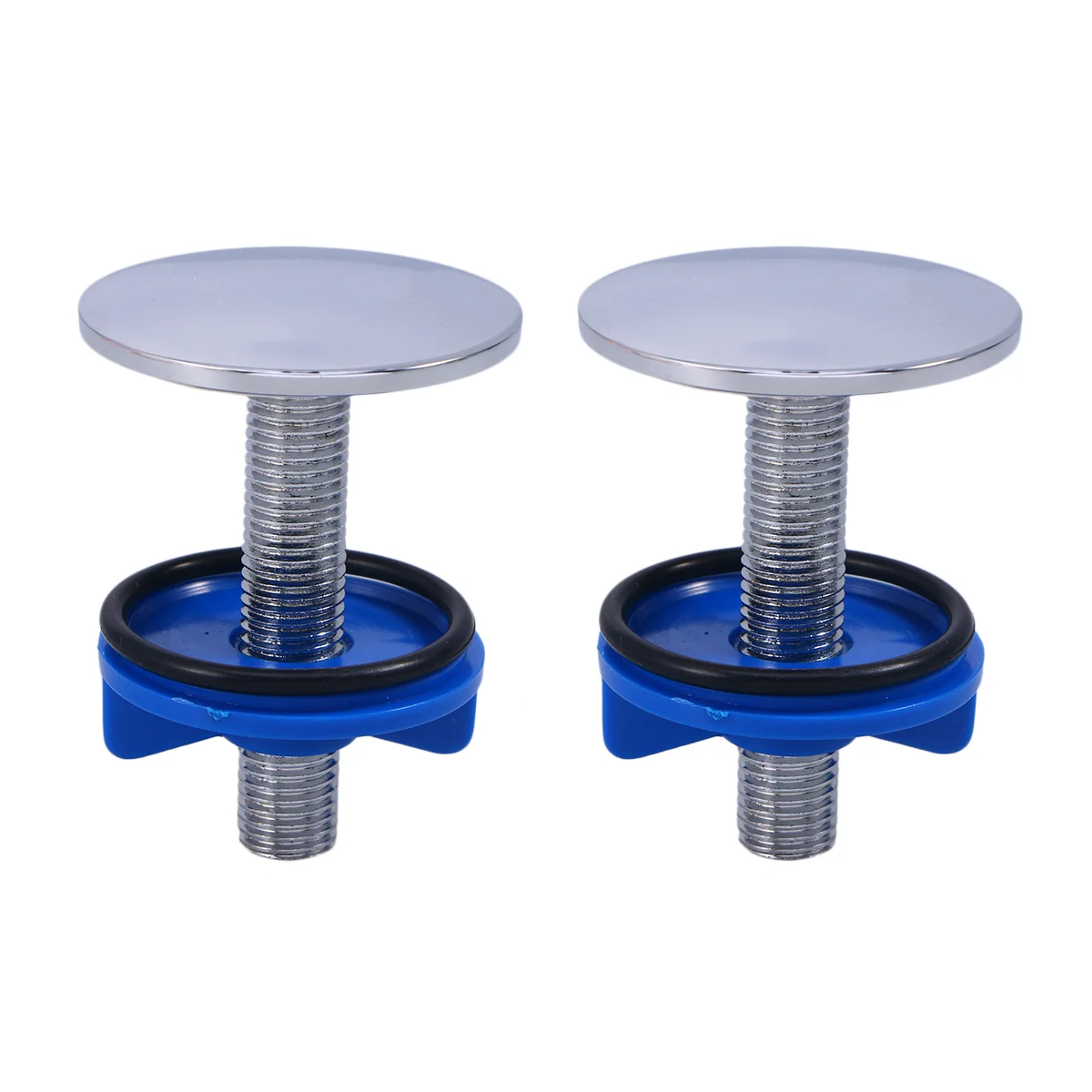 2Pcs Stainless Steel Kitchen Sink Tap Hole Cover Kitchen Faucet Hole Dispenser Decorative Cover (Silver)