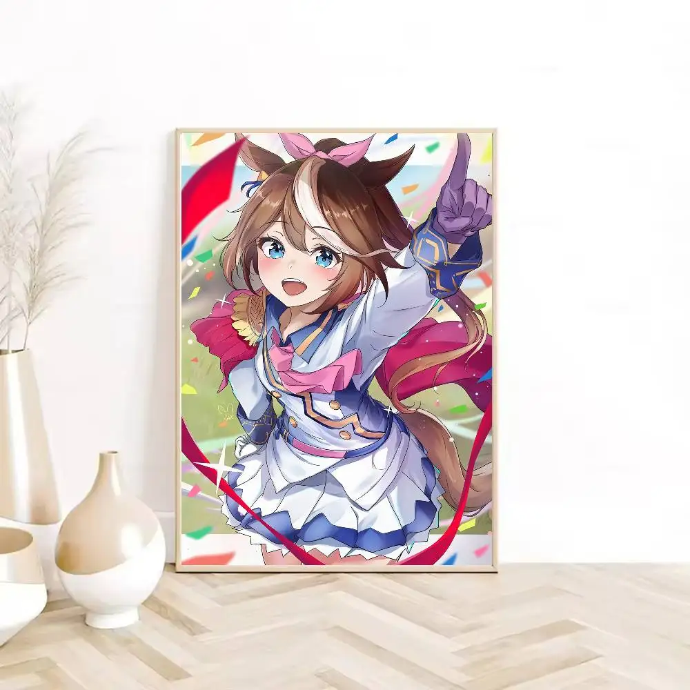 Anime U-Uma M-Musume Poster Selbstklebende Kunst Wasserdichter Papieraufkleber Kaffeehaus Bar Wohnheim Zimmer Wanddekoration – Detail 14