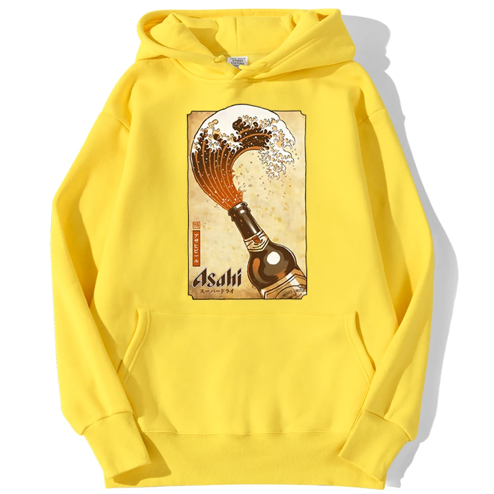 

Beer Wave Personality Printing Hoodie Men Fashion Loose Male Hoodies Sweatshirts Funny Autumn Tracksuit Fleece Warm Pullover