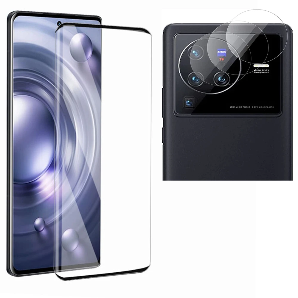 

3D изогнутое закаленное стекло с полным покрытием для VIVO X80 Защитная пленка для экрана HD мягкая пленка для камеры VIVO X80 Pro Note X70 X60 X50