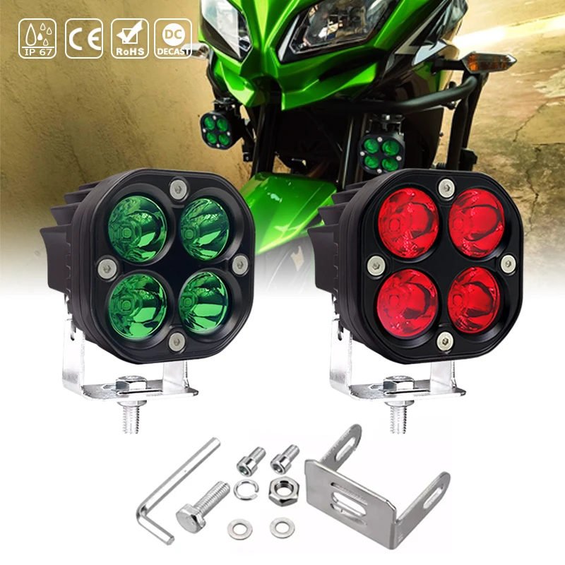 JALN7 Car 40W LED 4x4 Work Light Motorcycle Driving Headlight Square 3Inch  Yellow White DC 12V