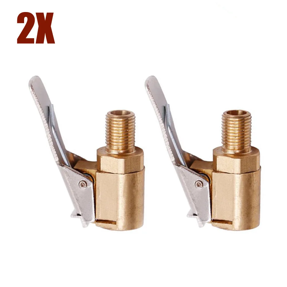 

Inflation Tyre Valve 2 Piece 2× High Quality 8mm Accessories Car Clip-on Copper Inflator Pump Practical Universal
