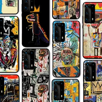 J-Jean-M-미셸 B-BasquiatS 아트 폰 케이스, 화웨이 P 8 9 10 20 30 40 50 Pro Lite, Psmart Honor 10 lite 70 Mate 20lite