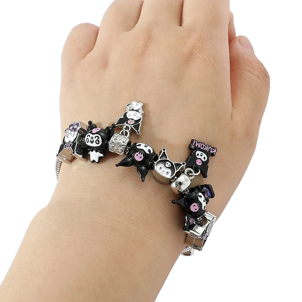 ❤kuromikeさま❤2025年Bracelet❤❤❤❤✨️ Kawaii Anime Sanrioes Charms Bracelet Cute Kuromi Bangles for