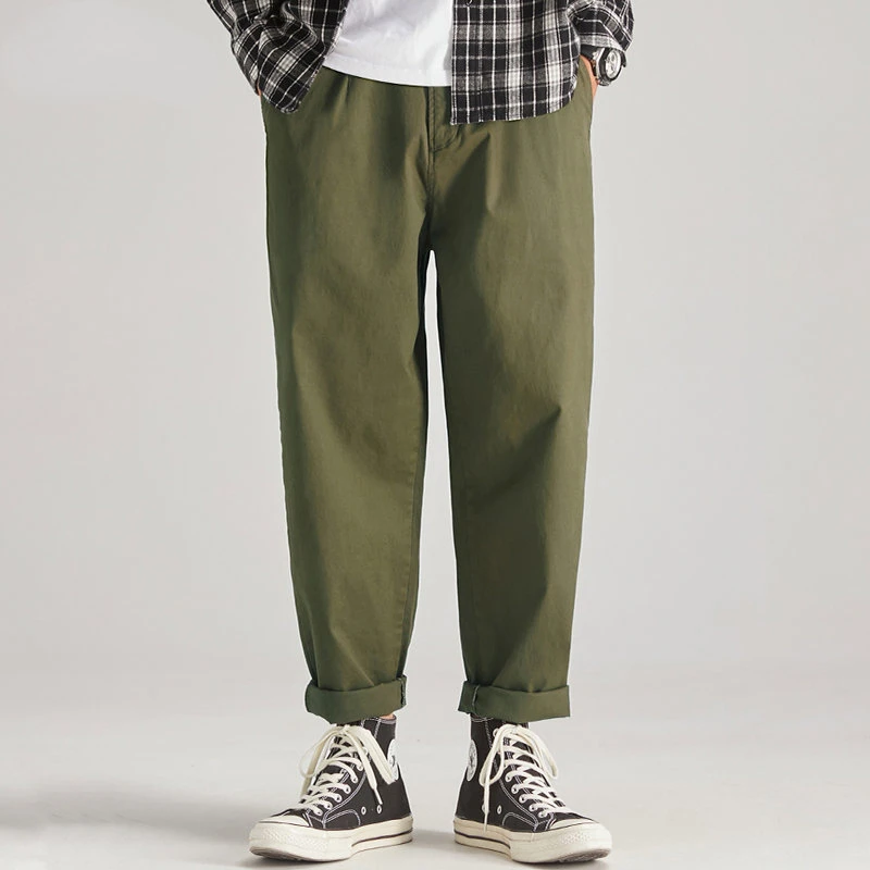 

2023 New Japanese Cargo Trousers for Men New Men's Black Casual ArmyGreen Pants Trousers Men's Jumpsuit Male Oversize Pants