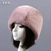 Faux Fur Hats for Women Fluffy Russian Hat Winter Cap Ears Warm Female Beanies Solid Color Leopard Print Bonnets 6