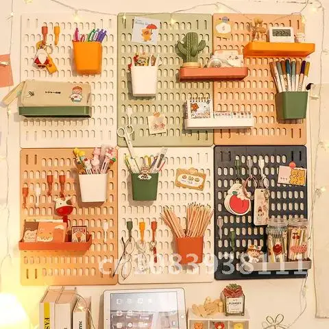 

Perforated Storage Rack Wall-mounted Home Board Dormitory Kitchen Bathroom Hook Rack Wall-free Storage Rack