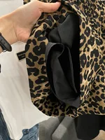 Oversized summer thin ins wide legs high waist slimming A-type pants casual pants leopard print women's shorts