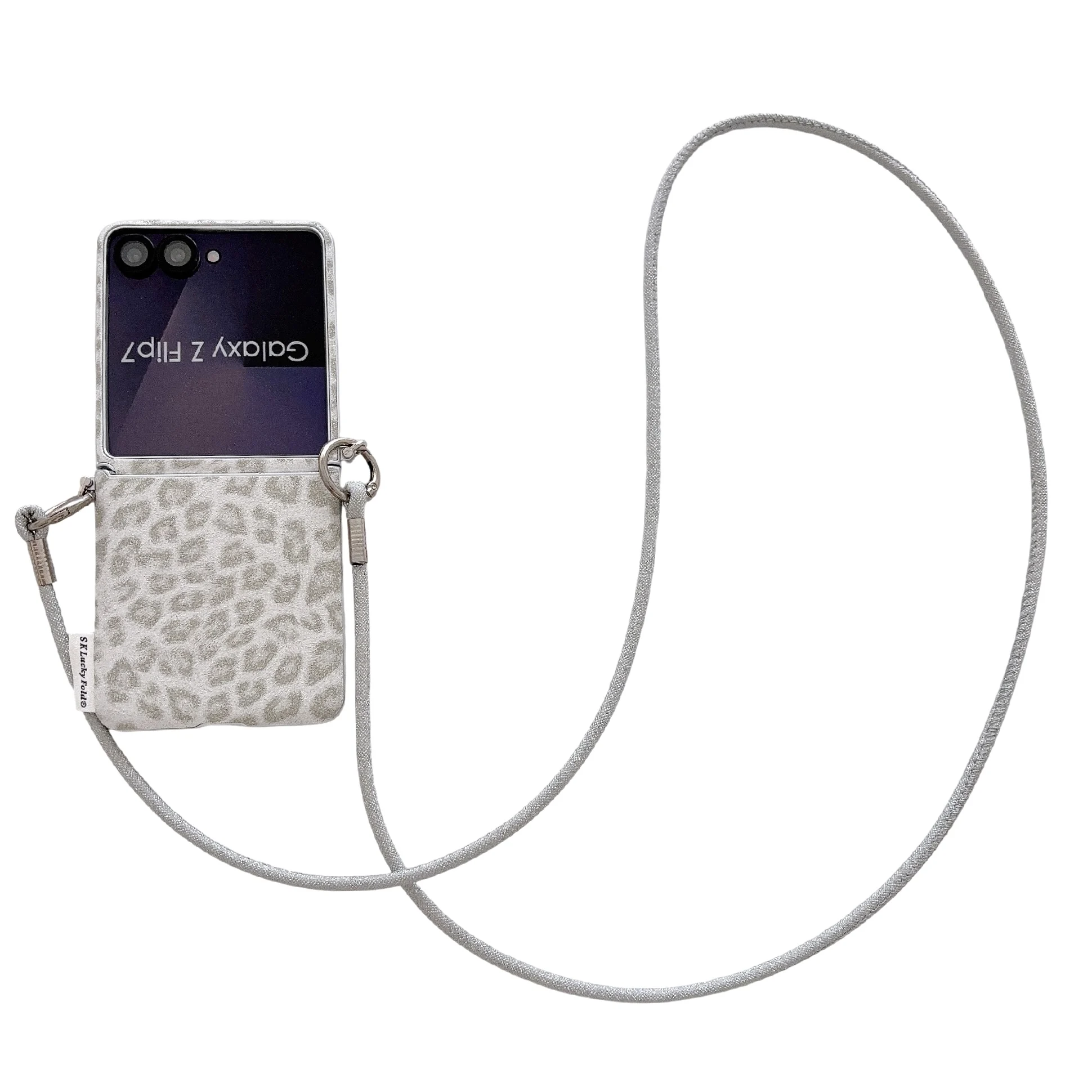 Luxury Leopard Print Phone Case with Wrist Strap - Shockproof Hard Cover