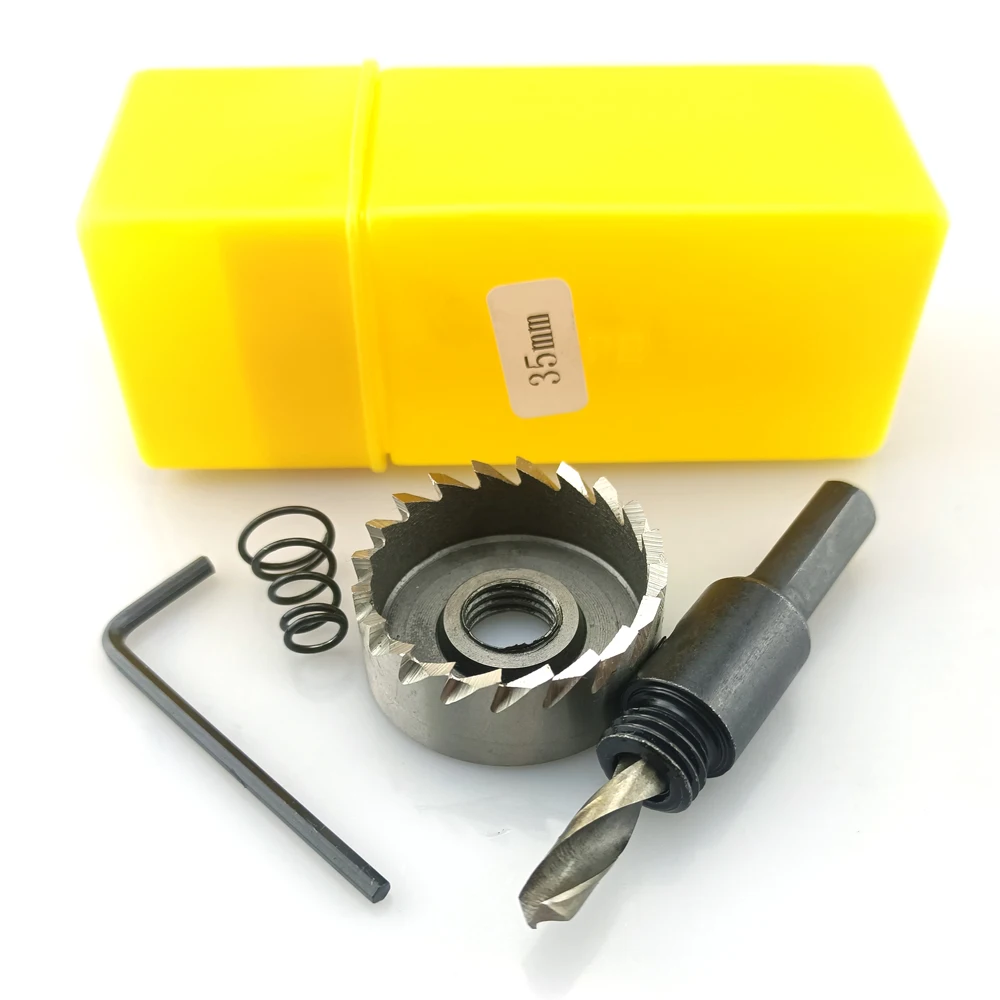12 Pcs 15-50mm HSS Hole Saw Set High Speed Steel Drill Bit Drilling Crown for Metal Alloy Stainless Steel Wood Cutting Tool