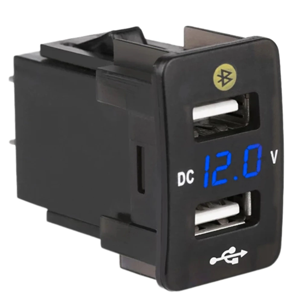 

Автомобильное двойное зарядное устройство USB с синим вольтметром автомобильные аксессуары для Honda