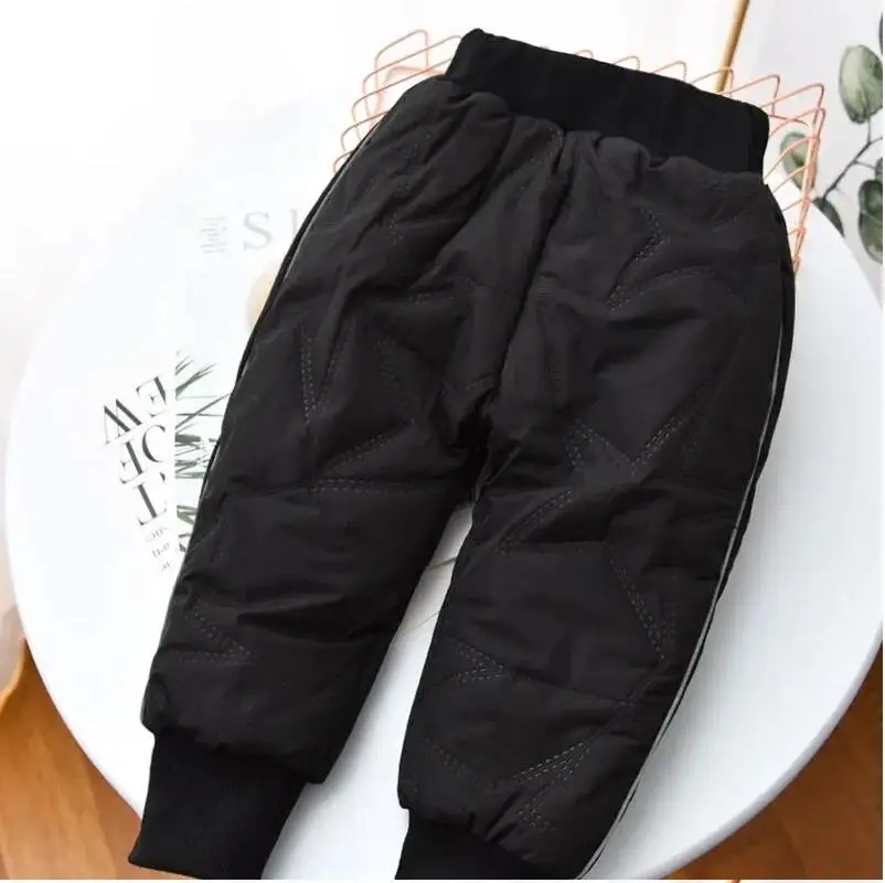 Waterproof Padded Kids Winter Trousers Black Unisex