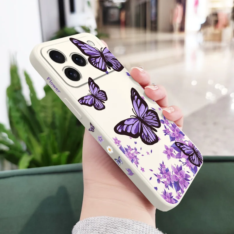 Dreamy Butterfly Liquid Silicone Soft Phone Case