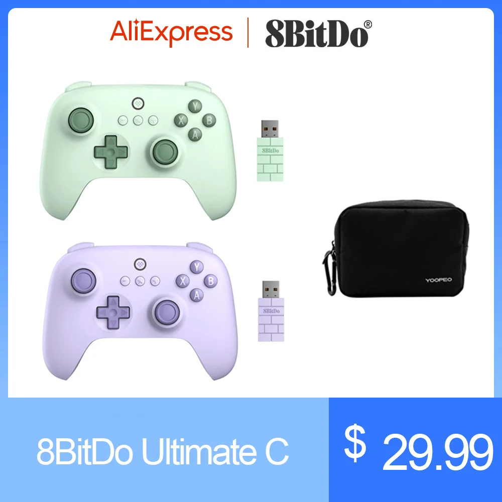 

Беспроводной игровой контроллер 8bitdo Ultimate C 2,4G, проводной геймпад для ПК, Windows 10, 11, Steam Deck, Raspberry Pi, Android