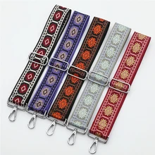 

130cm Ethnic Style Jacquard Bag Strap Women Embroidery Handbag Handle Adjustable Replacement Wide Shoulder Bag Belt Accessories