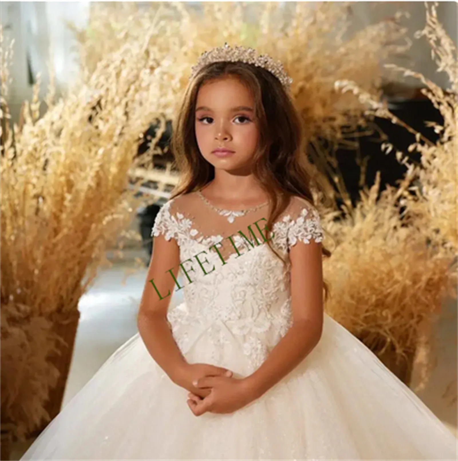 

Elegant Flower Girl Dress for Wedding 2-14Y Teen Girls Graduation Party Prom Long Gown Children's Pageant Dress First Communion