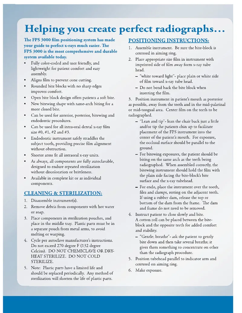 dental xray film positioning kit image