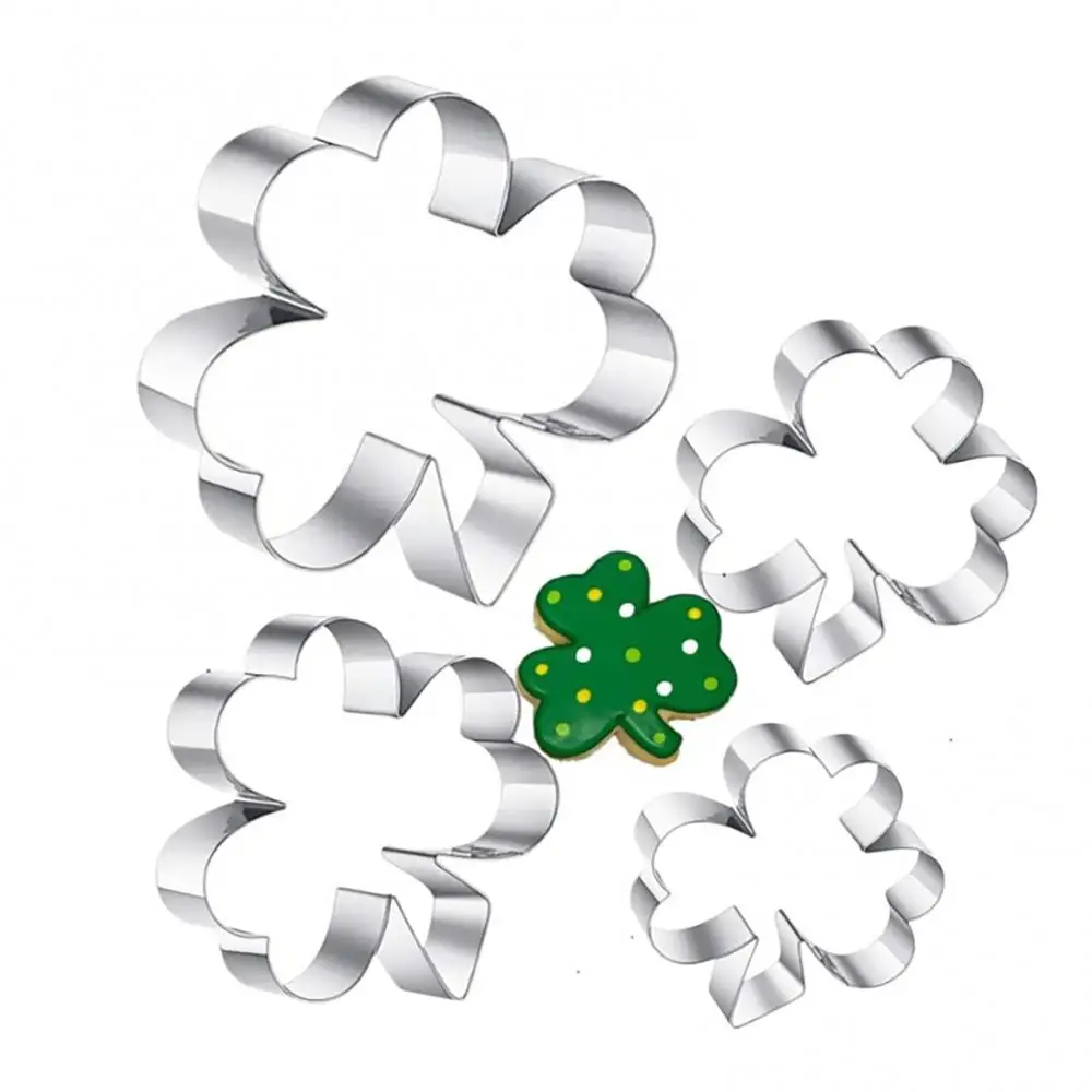Three Leaf / Four-leaf Cookies Mold Patrick Section Irish Festival Parties Household Kitchen Baking Mold Cookie Cut Cookie Tools cookie cutter baking mold cookie mould