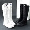 Canvas Knee High Boots