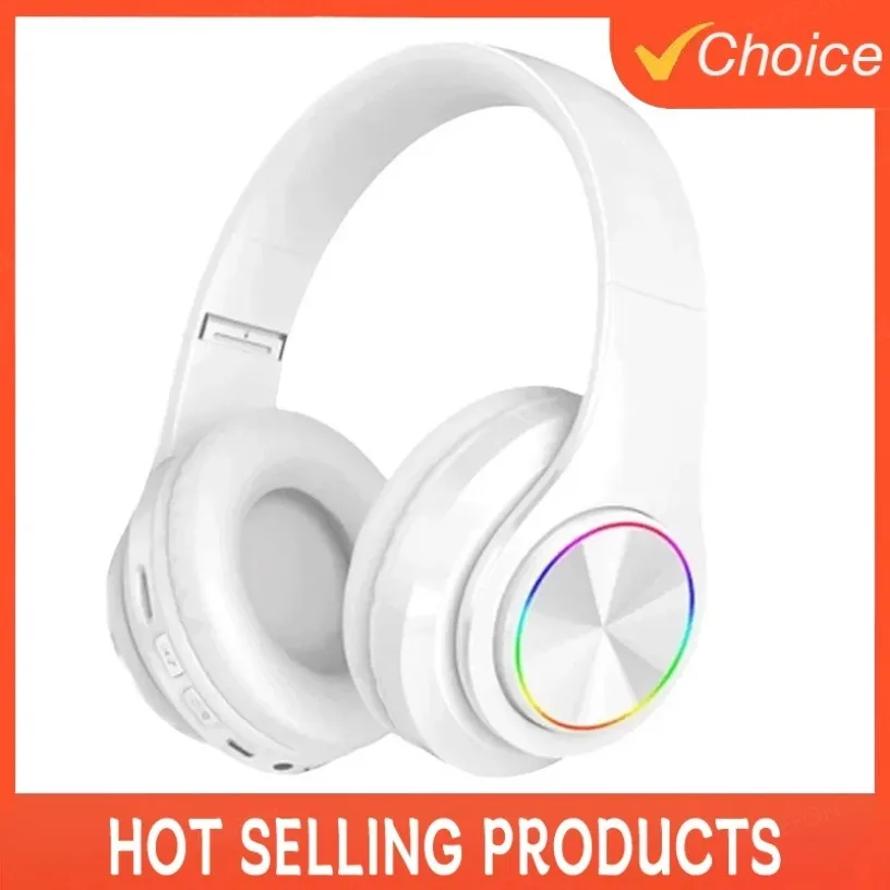 Stereo Wireless Earphone USB MicroPhone Headsets Gamer Headphones Bluetooth Surround Sound Colourful Light PC Laptop Headset