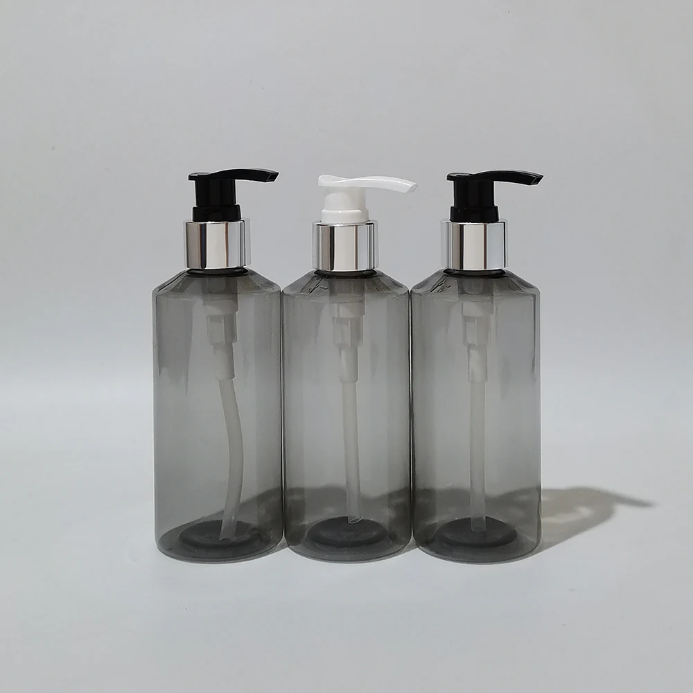 

30pcs 200ml Empty Silver Lotion Pump Bottle Cosmetics Plastic Dispenser Bottle Lotion Soap Containers Gray Cosmetic packaging