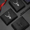 2022 New Men's wallet card holder Leather Wallet Money clip Coin small purses wallet men  purses 3