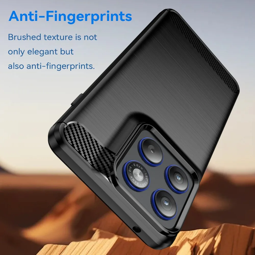 Premium Carbon Fiber Soft TPU Silicone Back Cover Phone Case