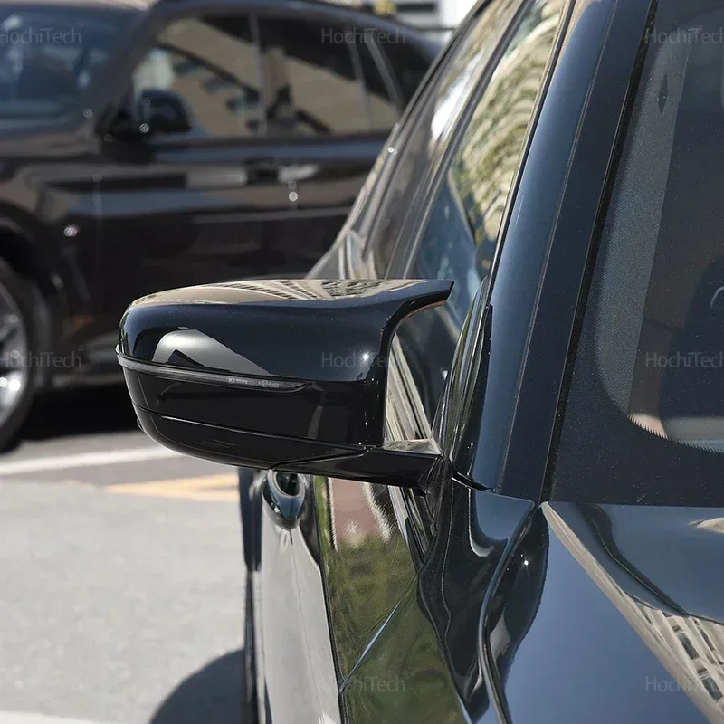 Sleek Black Rearview Mirror Cover Set