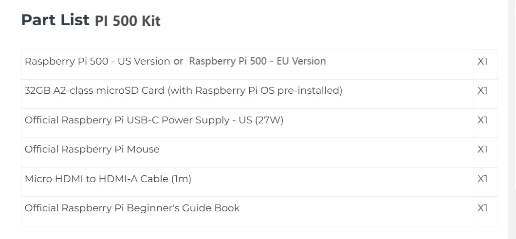 Original Raspberry Pi 500 Keyboard Computer Laptop -US & UK & EU Version Desktop