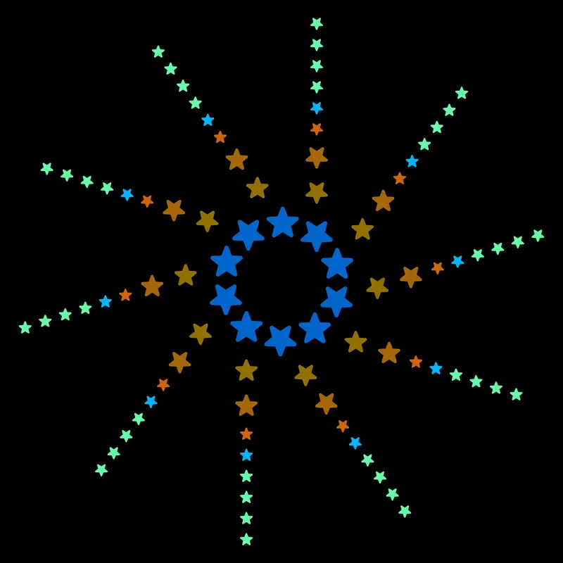 Glow in the Dark Stars Stickers for Kids Room Wall Ceiling Decor Scrapbook Telephone Switch Button Phone Car Star Sticker 100pcs