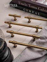 Santya ทองเหลืองโบราณตู้จับตู้ครัวดึง Simple ตู้เสื้อผ้าลิ้นชัก 1