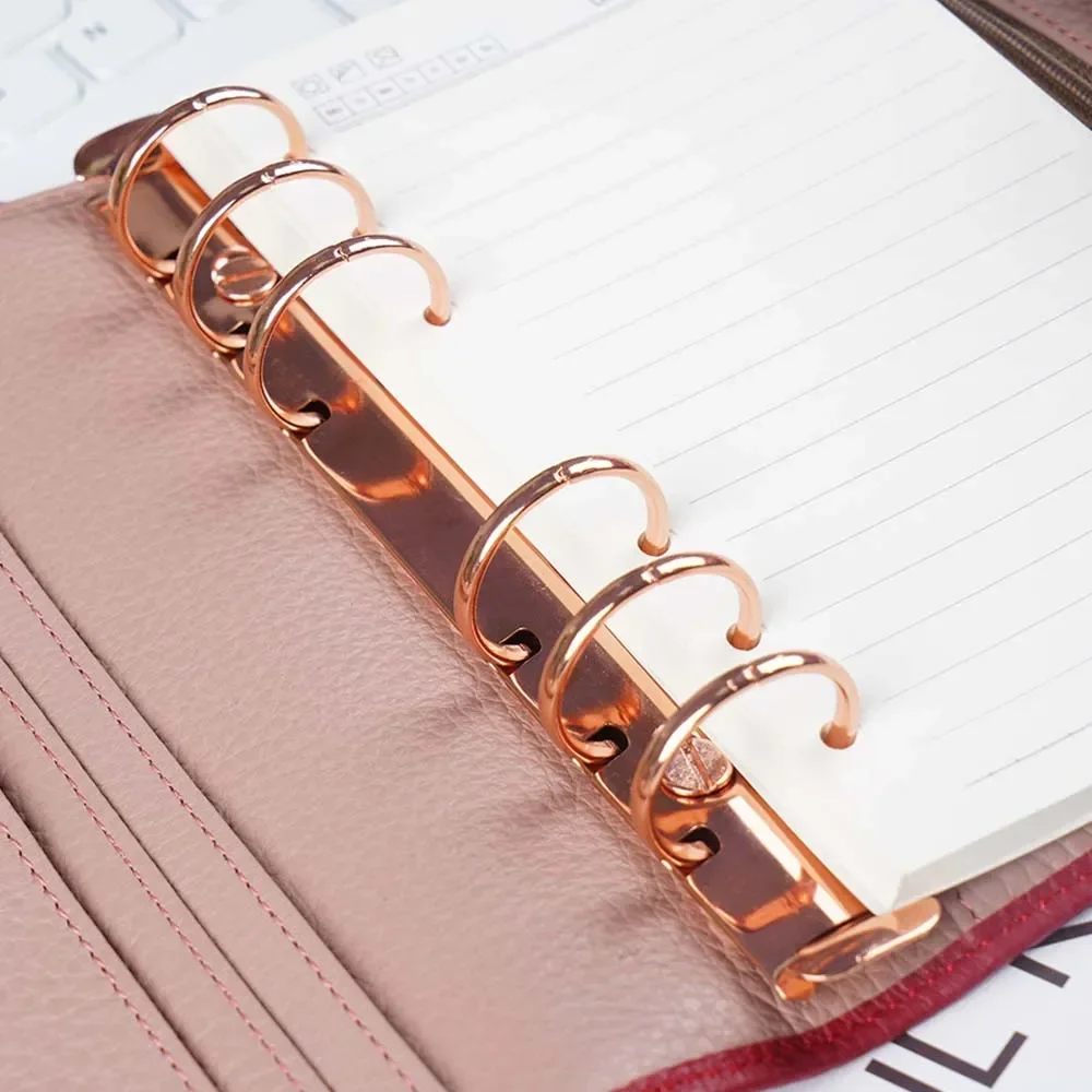 Metal Spiral Rings Binder Clip With 2 Pairs of Screw For Diary Notebook Planner A5 A6 Persoanl A7 Binder Clip File Folder 4