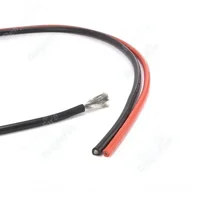 Câble électrique en Silicone souple résistant à la chaleur, 20 18 16 14 12 10 8 6 4 AWG, panneau solaire rouge noir, pour batterie automobile de voiture 4