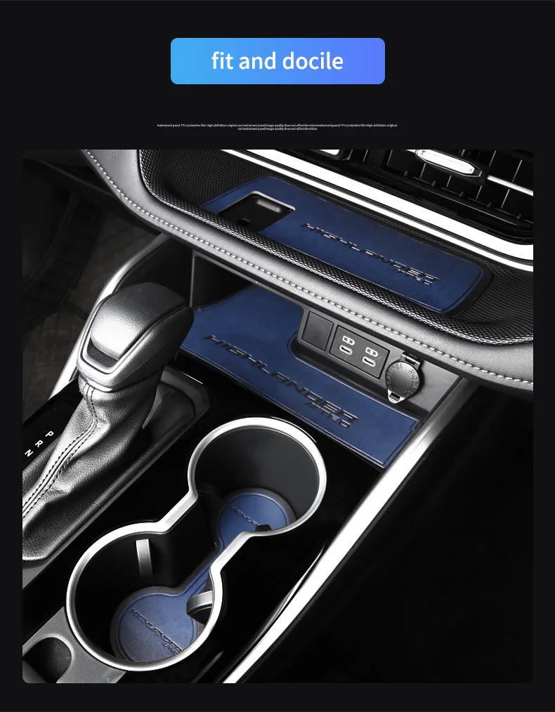 Für Toyota Highlander XU70 KLUGER 2020 2021 2022 Auto Nicht-slip Tür Slot Matte Wasser Bahn PU Anti-schmutzig Pad Innen Zubehör – Detail 4