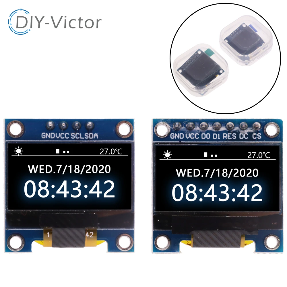0-96-inch-IIC-Serial-4pin-7Pin-White-Blue-Yellow-OLED-Display-Module ...
