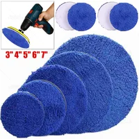 3/6PCS Car Polishing Pad 150mm Microfiber Pad Self-adhesion Automotive Waxing Polishing Disc Sponge Polishing Quickly Wipe Wax 2