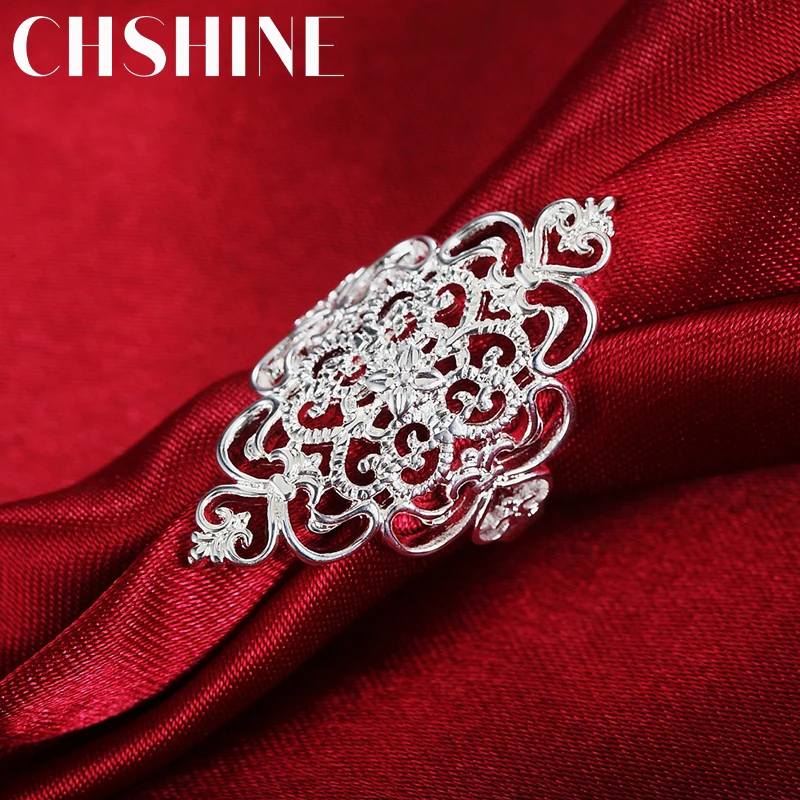 Nuovi anelli in argento sterling 925 caldi per le donne, regali per feste di moda retrò eleganti e larghi, gioielli da sposa con fascino per studentesse