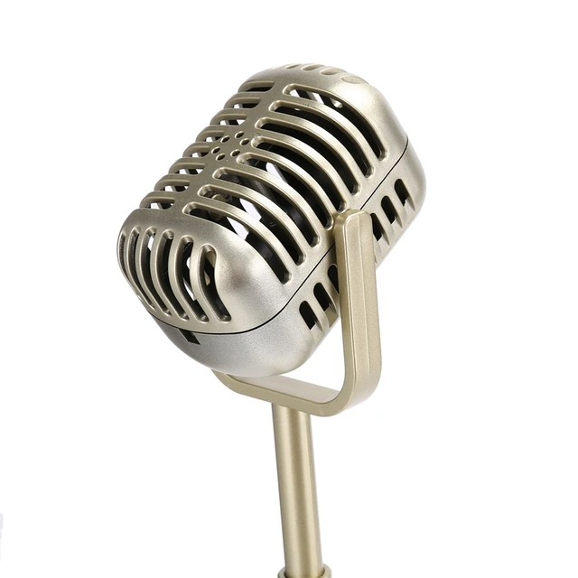 Modèle d'accessoire de microphone de bureau vintage avec hauteur réglable,  support de microphone de style rétro classique