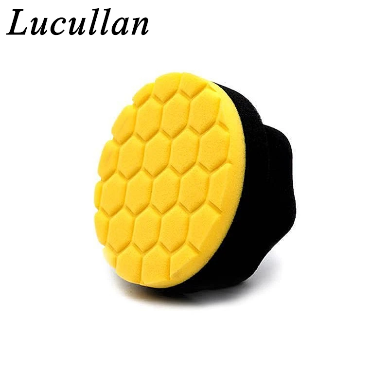Lucullan Groove Type er Pad Ergonomic Design Hex-Grip Hand Applicator Car Care Polishing Sponge car cleaning sponge car polishing sponge