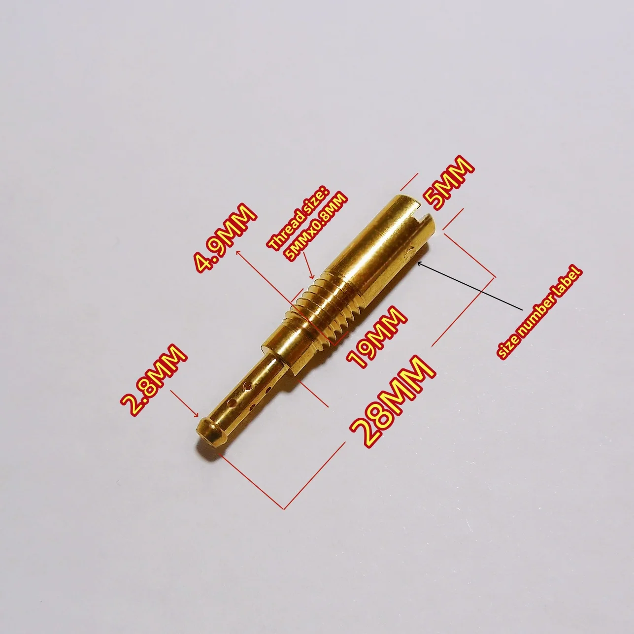 

(12 шт./упаковка) для мотоциклетного карбюратора Kawasaki/Yamaha/Suzuki/Honda N424-74C Pilot/Slow Jet (8 распылительных отверстий), резьба 5x0,8 мм.