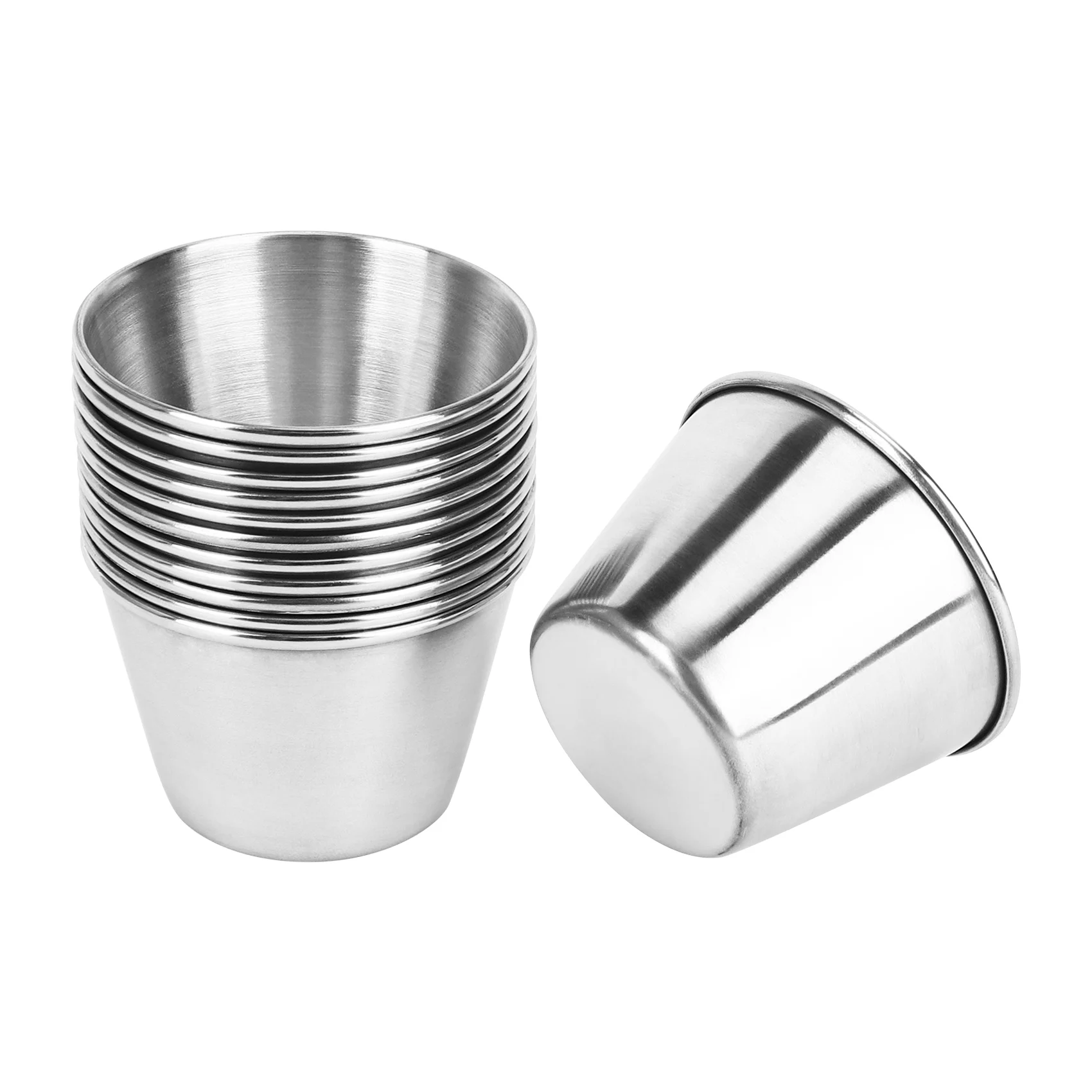 12 Pack Stainless Steel Condiment Sauce Grade Dipping Sauce Cups,ramekin