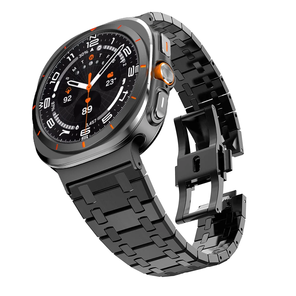 Stainless Steel Luxury Metal Watch Band - Men's Premium Strap Bracelet