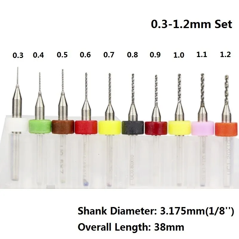 Uxcell Micro PCB Drill Bit Set, Solid Tungsten Carbide CNC