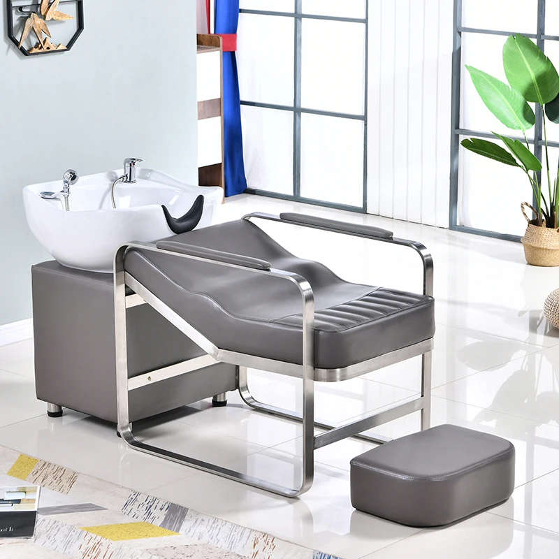 Hairdressing Shampoo Bed Lounge Adjust Hairdressing Barber Shampoo Bed Shower Adjust Cadeira Cabeleireiro Salon Furniture BL50SD