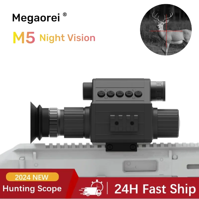 

Megaorei M5 Infrared Night Vision Scope 1080P Digital Night Vision Monocular 1-4X Zoom Built-in Optical Sight Scope