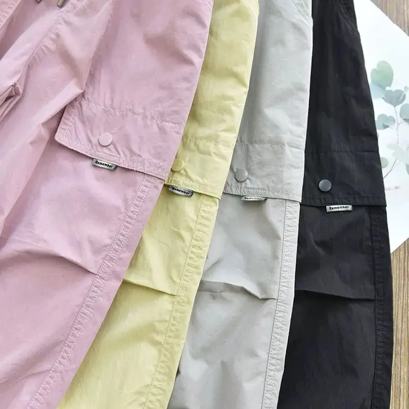 AutumKids Cargo Jogger Pantsn Clothes Fashionable Kids Cargo Joggers Elastic Ankle Pants Casual Trousers Light Breathable Summer Trendy Outfit 3