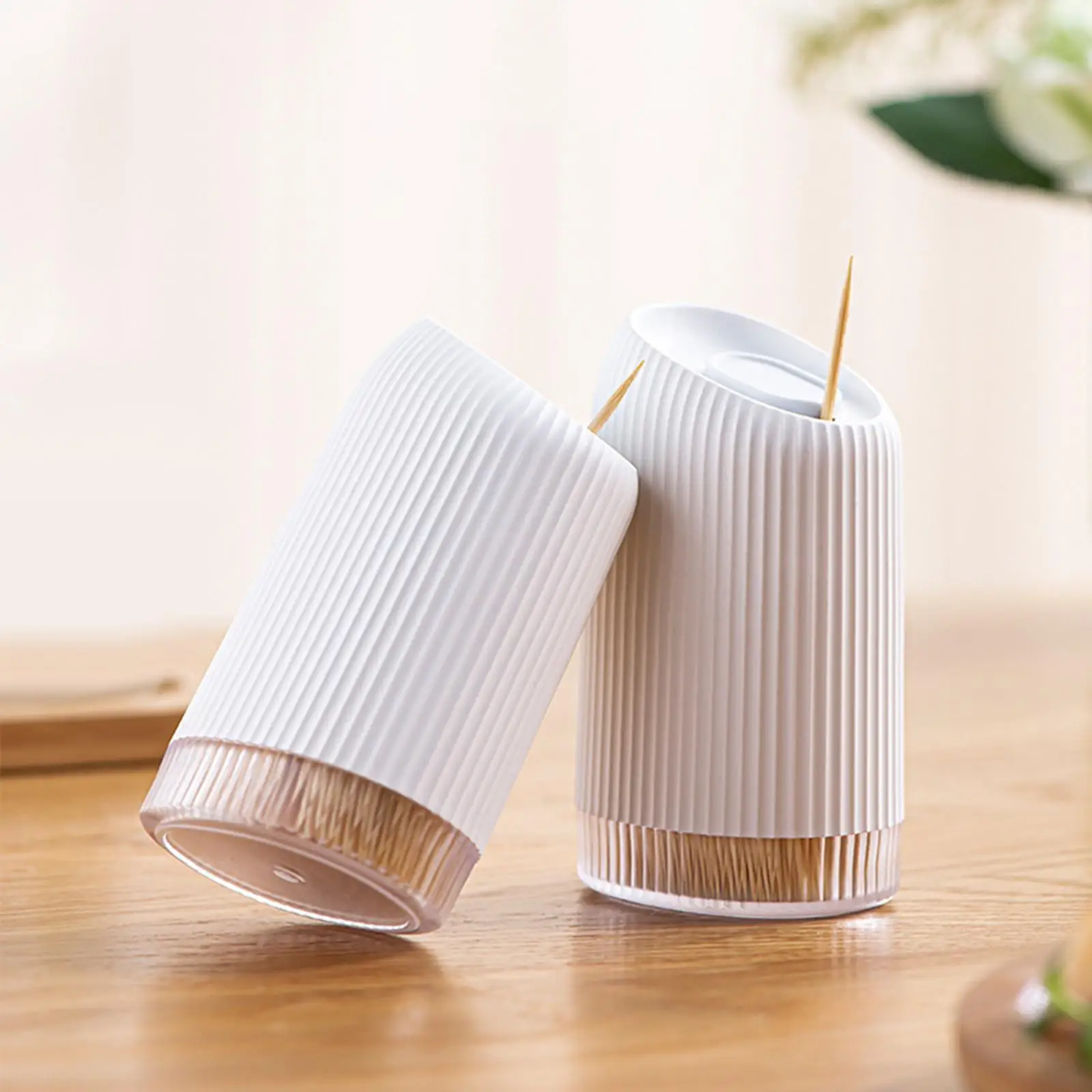 2-4pack Portable Toothpick Holder Box Ornaments Stylish for Home Restaurant