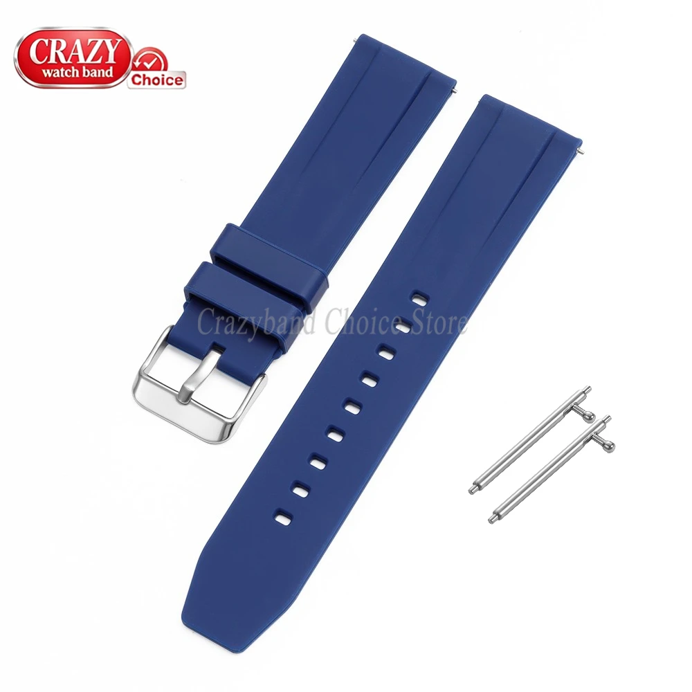 Waterproof Silicone Sport Diving Watch Band with Buckle - Universal Fit Wrist Strap
