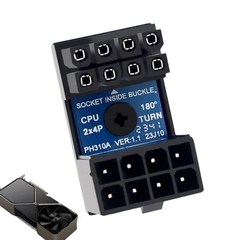 

CPU Connector Adapter Stable 8 Pin Female To 8 Pin Male Steering Connectors Standard Type Mainboard CPU Extension PCIe Adapter
